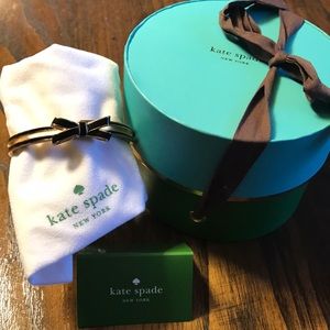 Kate Spade Black & Gold Bow Bracelet
